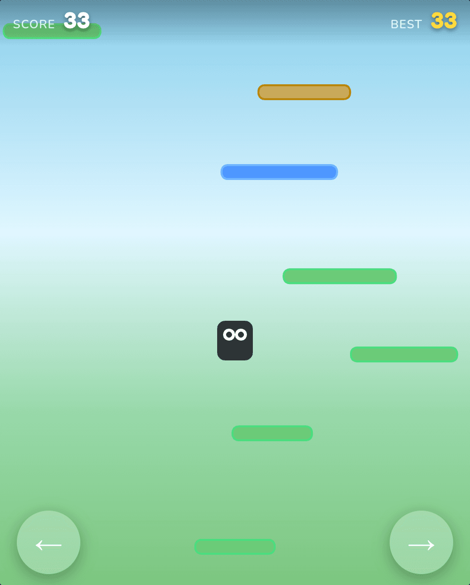 DoddleJump — jump between platforms and climb higher in this arcade game